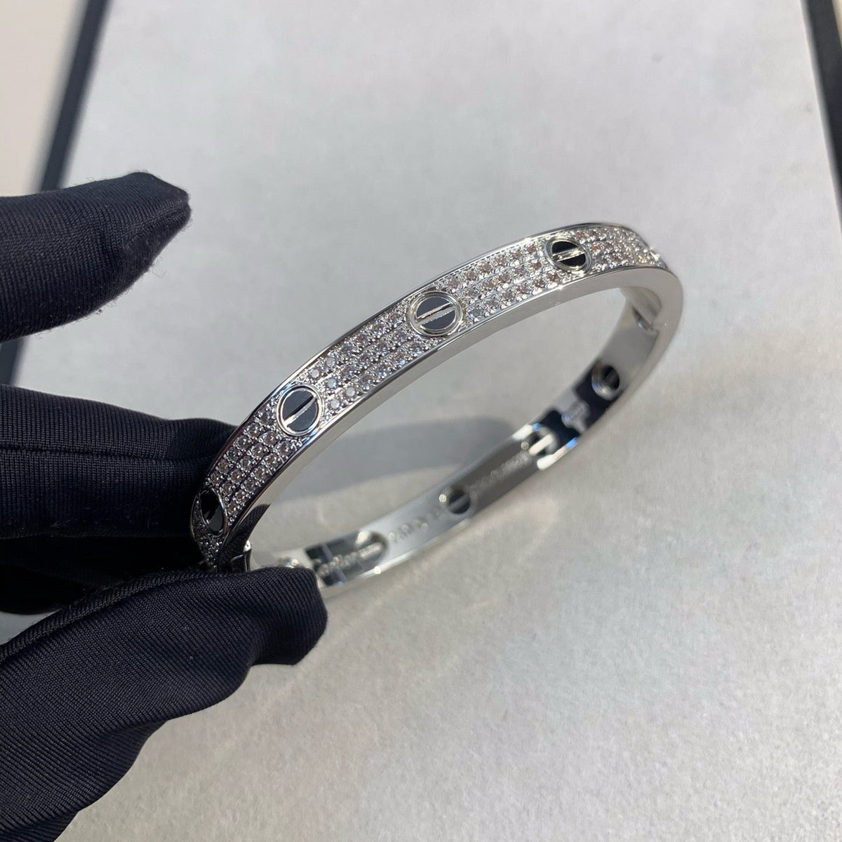 [Elara jewelsry ]LOVE BRACELET 6.1MM DIAMOND-PAVED CERAMIC