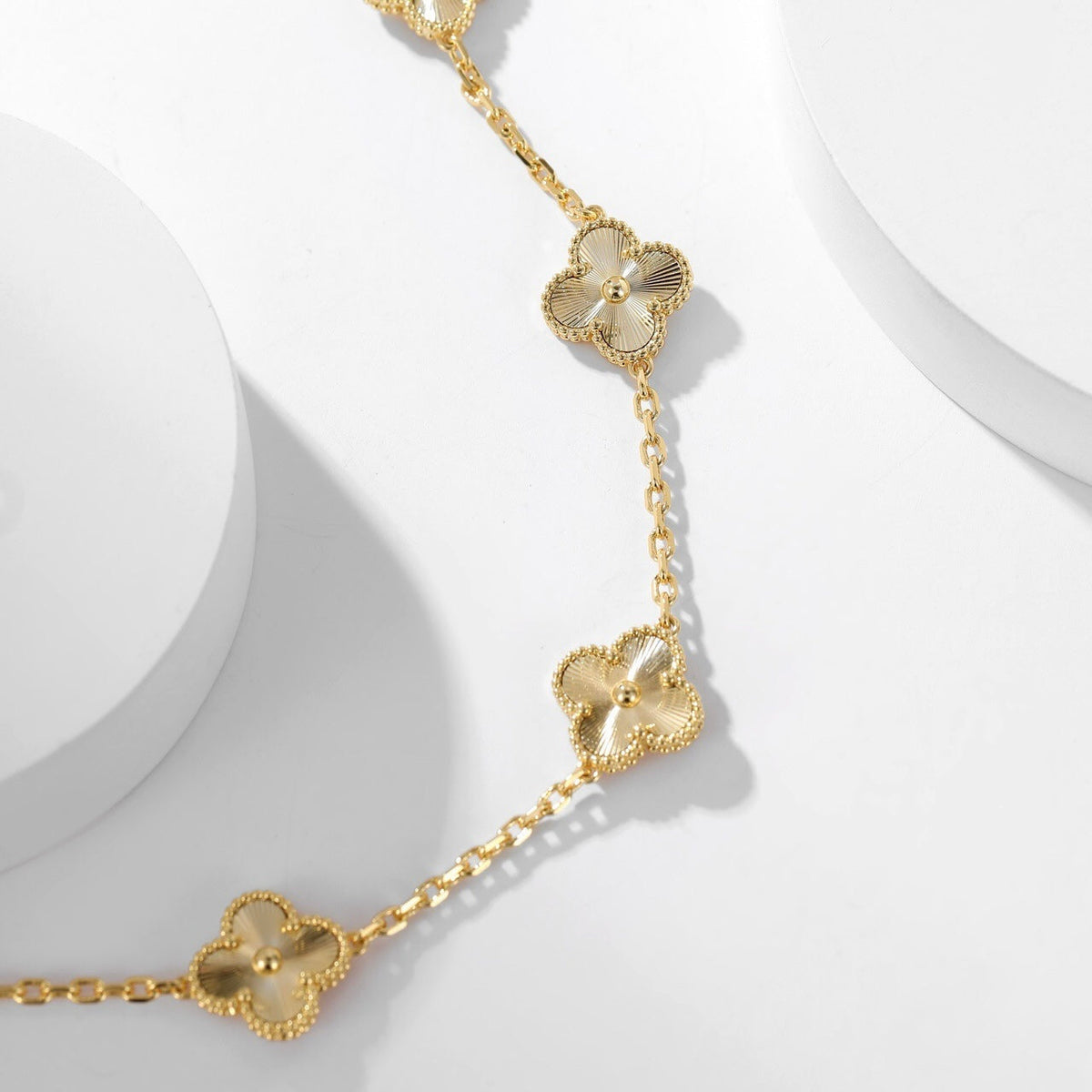 [Elara jewelsry ]CLOVER 10 MOTIFS LASER NECKLACE
