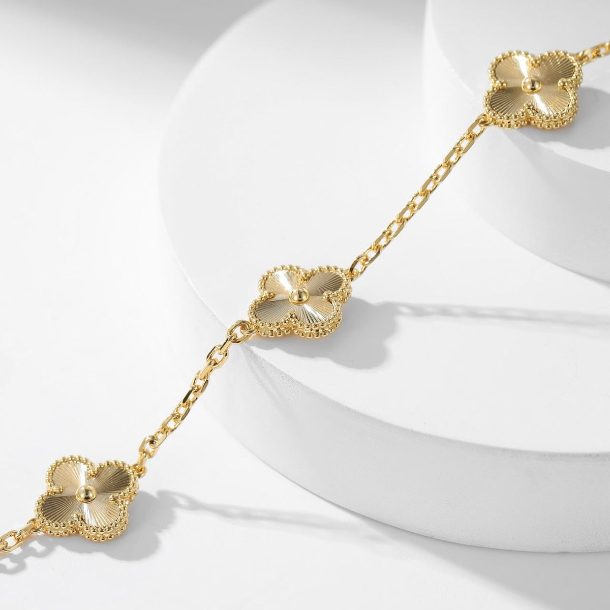 [Elara jewelsry ]CLOVER 10 MOTIFS LASER NECKLACE