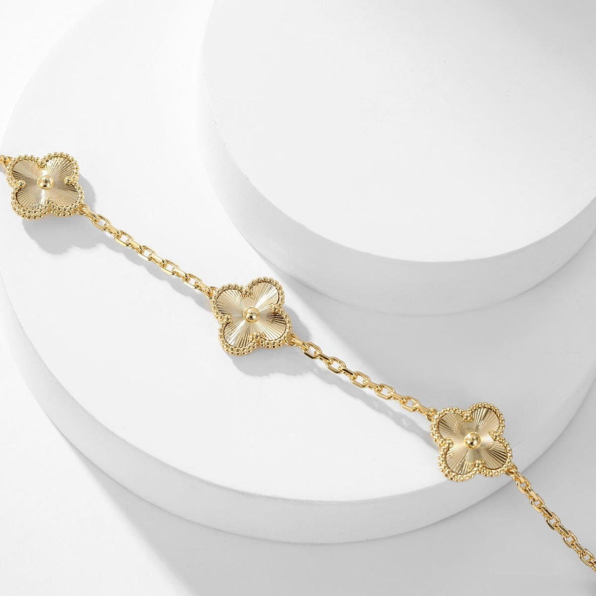 [Elara jewelsry ]CLOVER 10 MOTIFS LASER NECKLACE