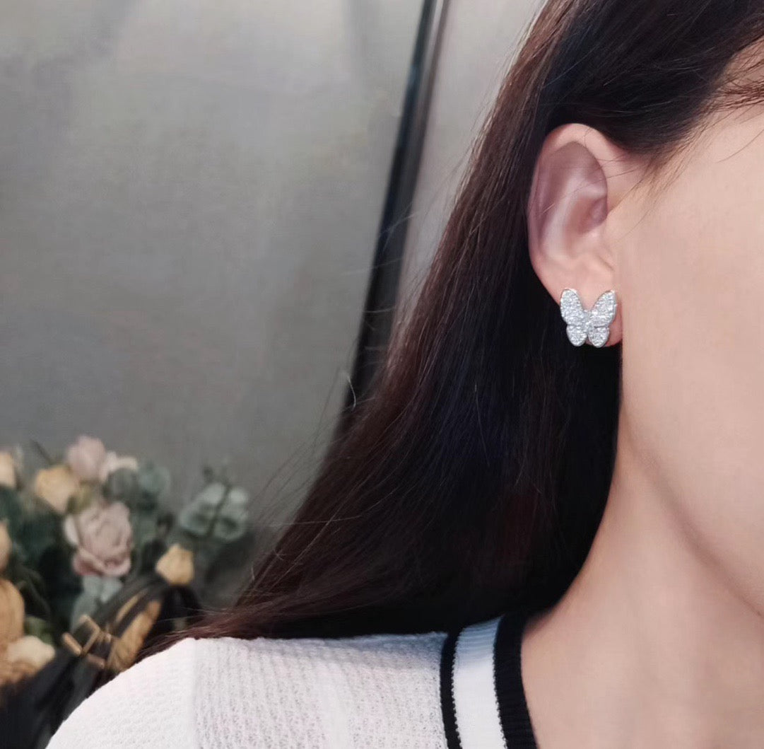 [Elara jewelsry ]BUTTERFLY ALL DIAMOND EARRINGS