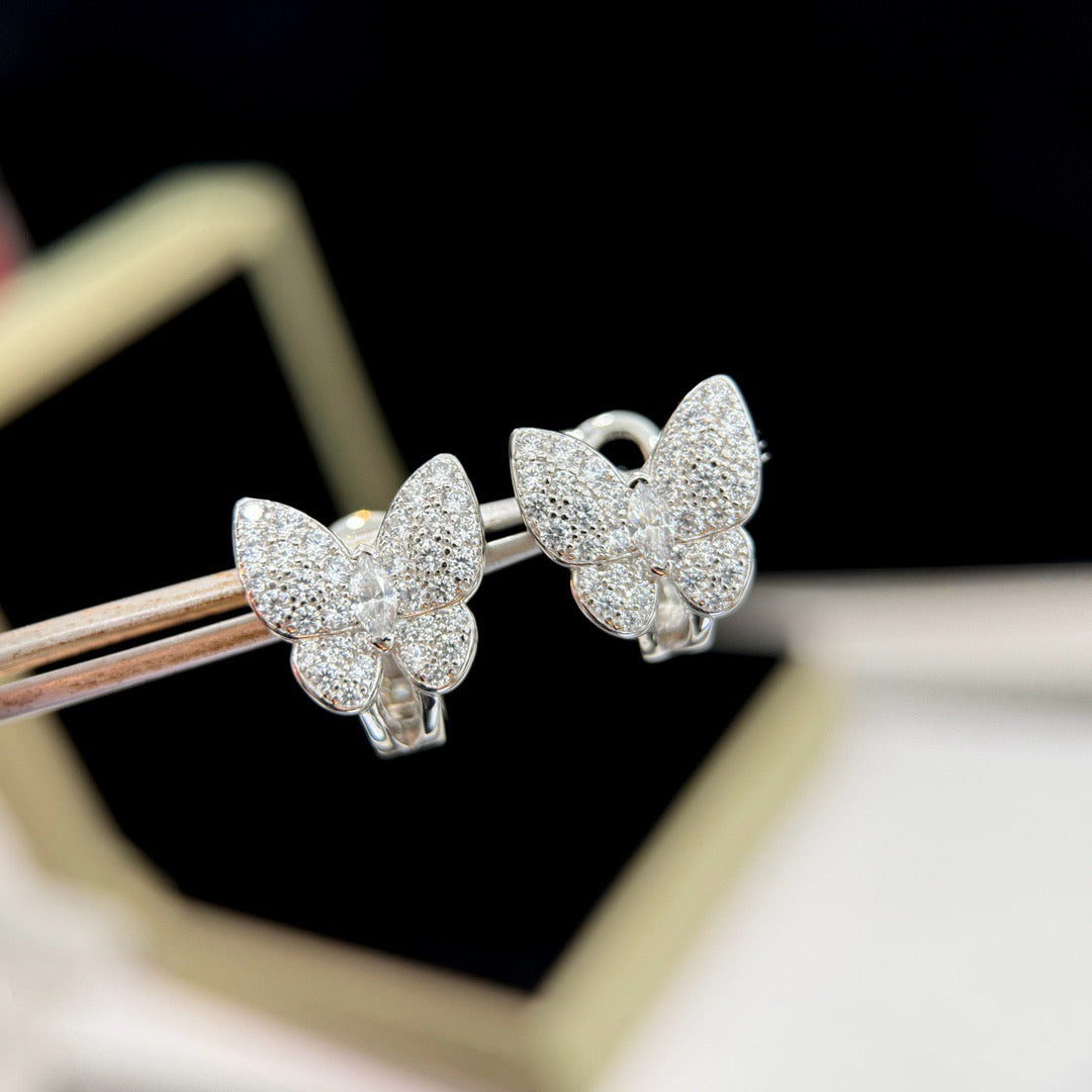 [Elara jewelsry ]BUTTERFLY ALL DIAMOND EARRINGS