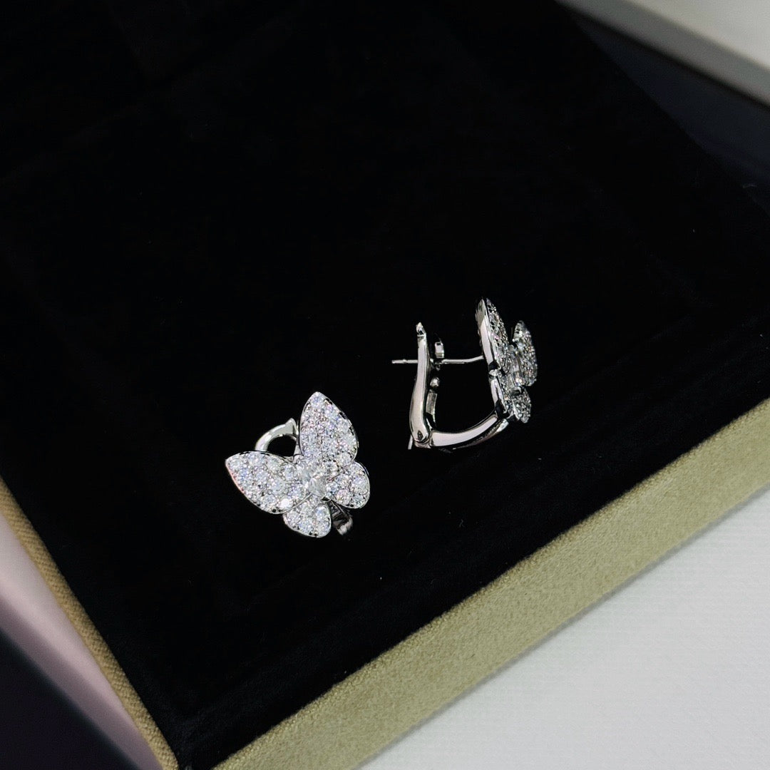 [Elara jewelsry ]BUTTERFLY ALL DIAMOND EARRINGS