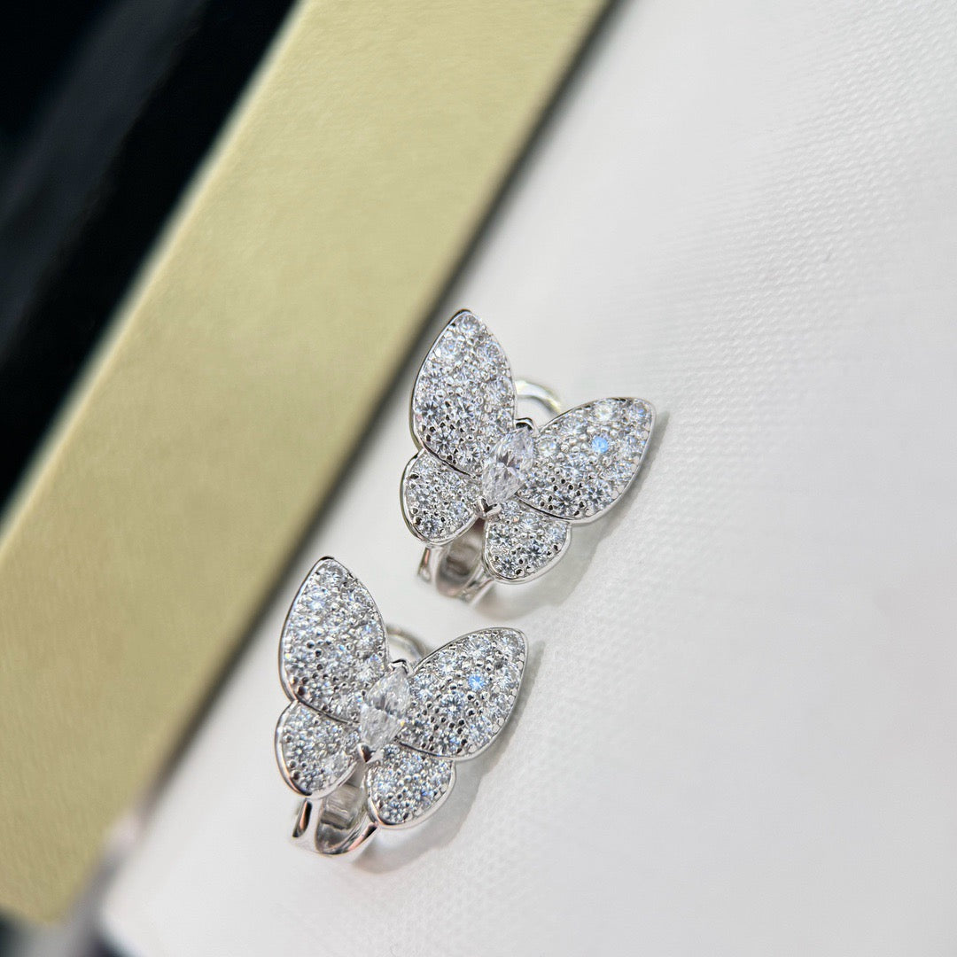 [Elara jewelsry ]BUTTERFLY ALL DIAMOND EARRINGS