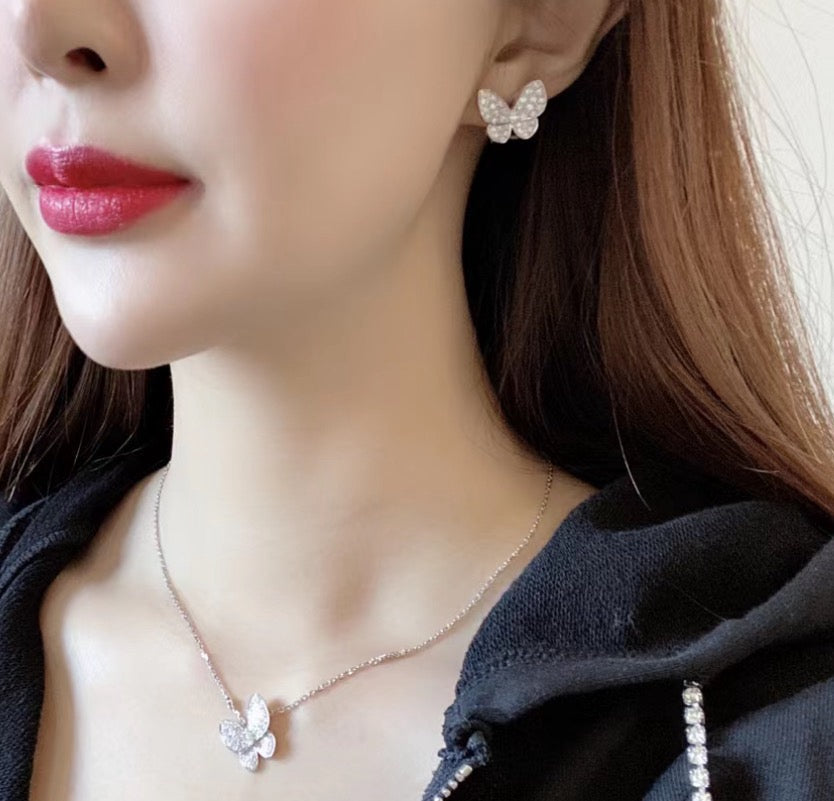 [Elara jewelsry ]BUTTERFLY ALL DIAMOND EARRINGS