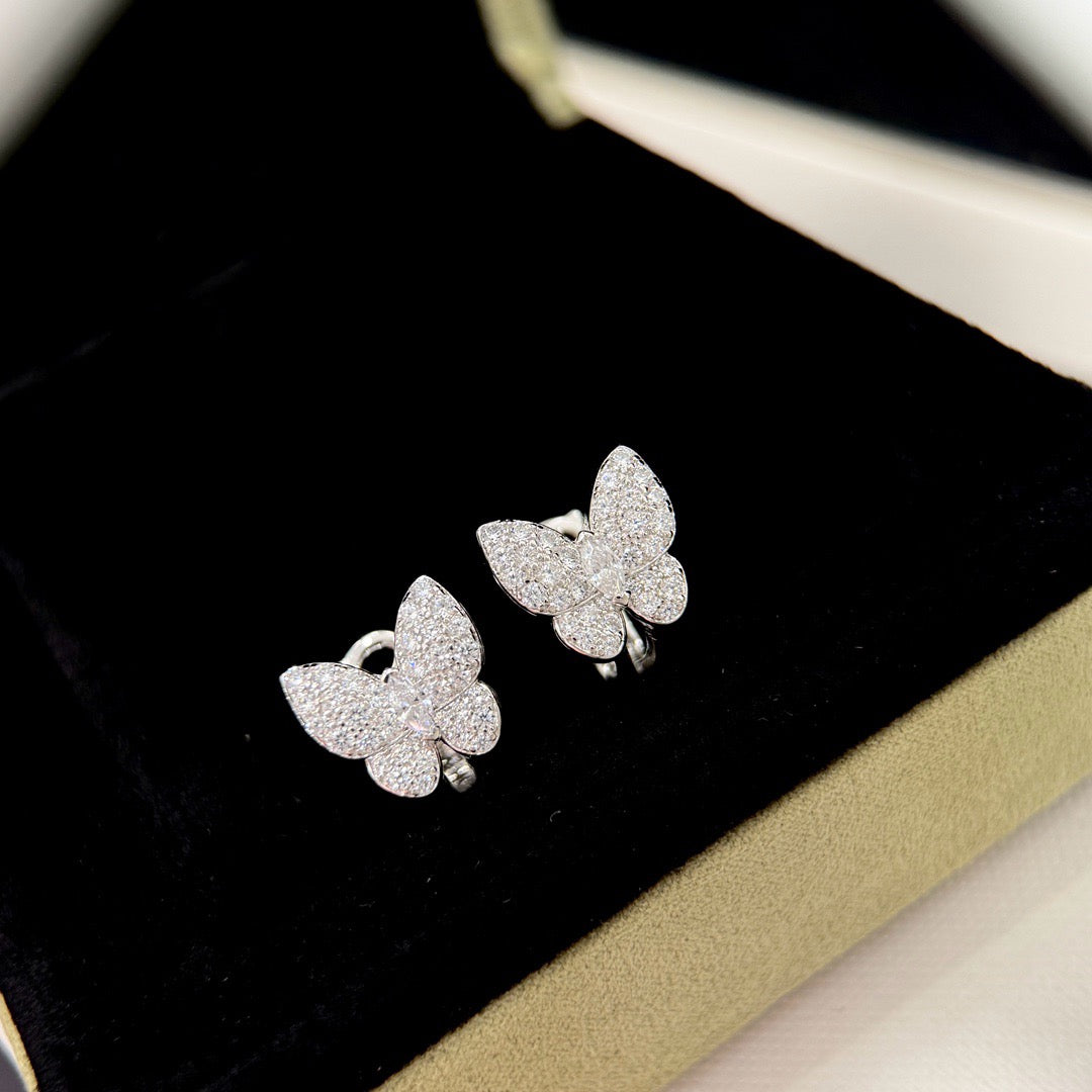 [Elara jewelsry ]BUTTERFLY ALL DIAMOND EARRINGS