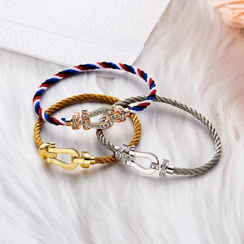 [Elara jewelsry ]FORCE LARGE HORSESHOE NO DIAMOND BRACELET GOLD