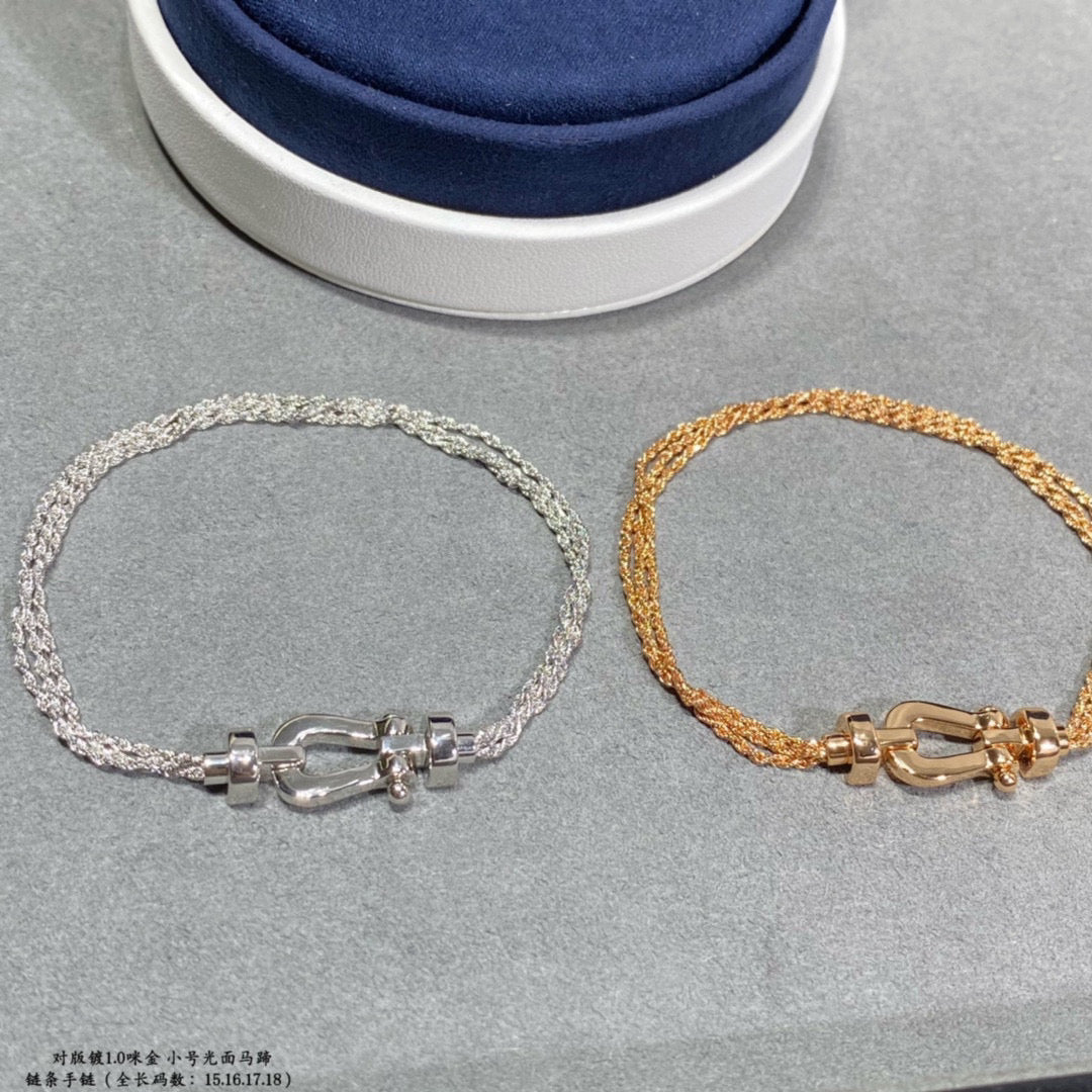 [Elara jewelsry ]FORCE SMALL HORSESHOE  DIAMOND CHAIN ROPE BRACELET