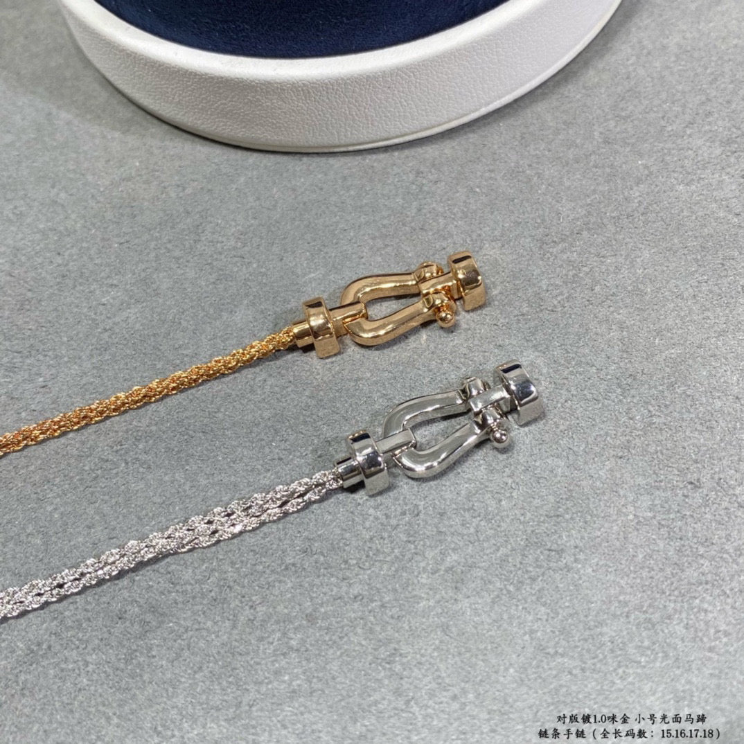 [Elara jewelsry ]FORCE SMALL HORSESHOE  DIAMOND CHAIN ROPE BRACELET