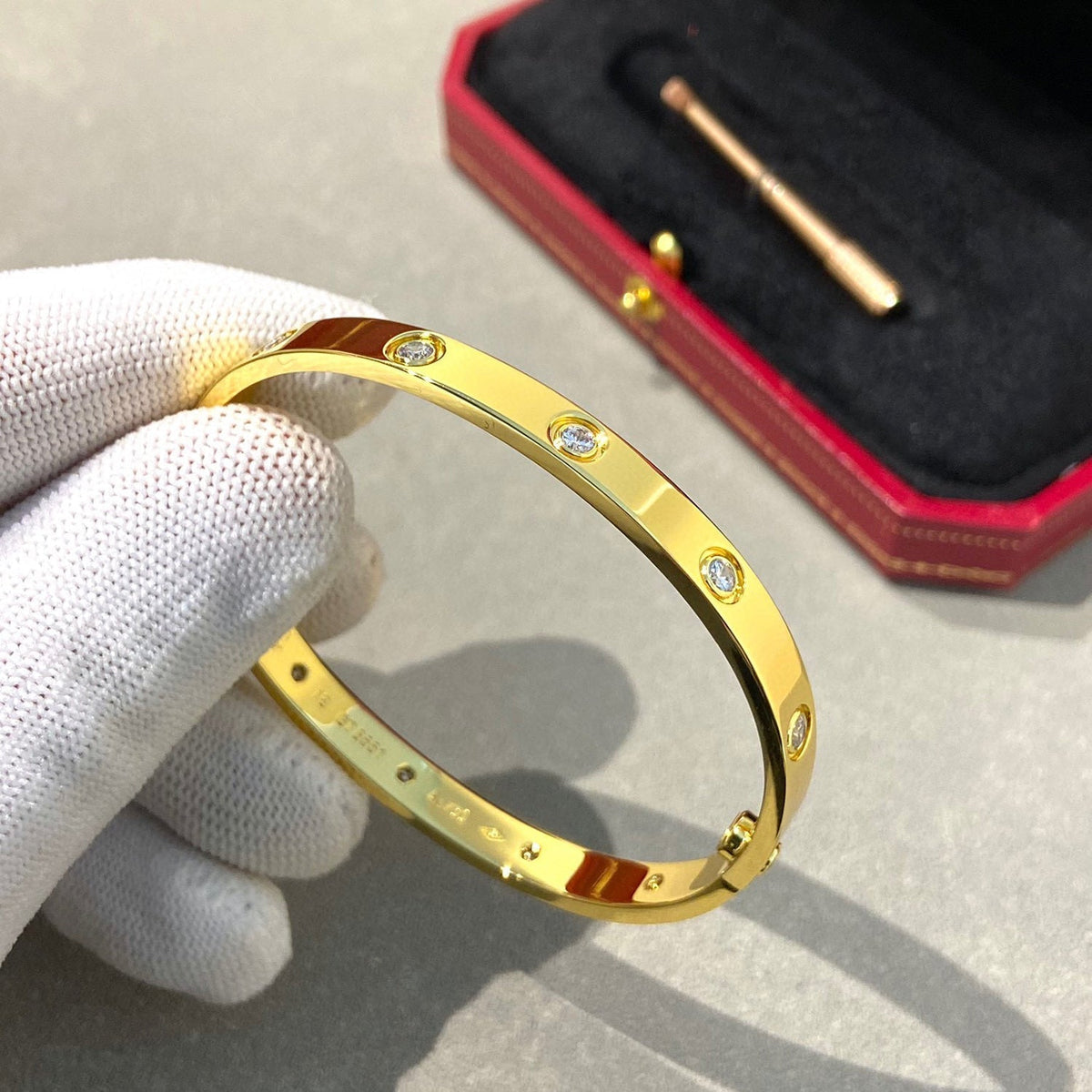 [Elara jewelsry ]LOVE BRACELET 6.1MM 10 DIAMONDS