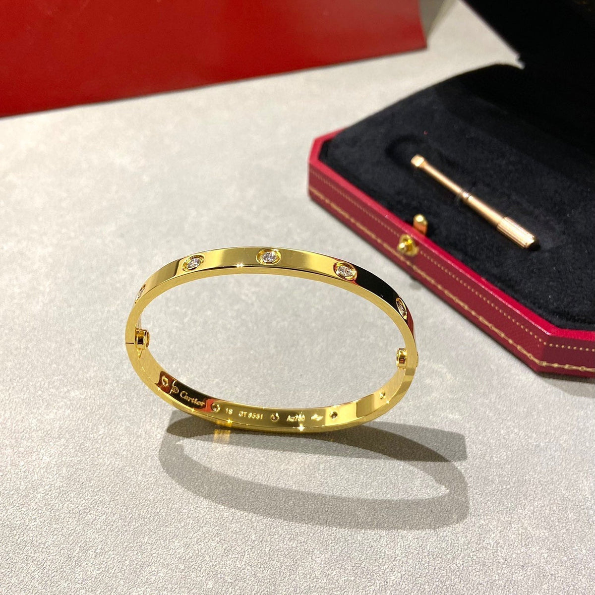[Elara jewelsry ]LOVE BRACELET 6.1MM 10 DIAMONDS