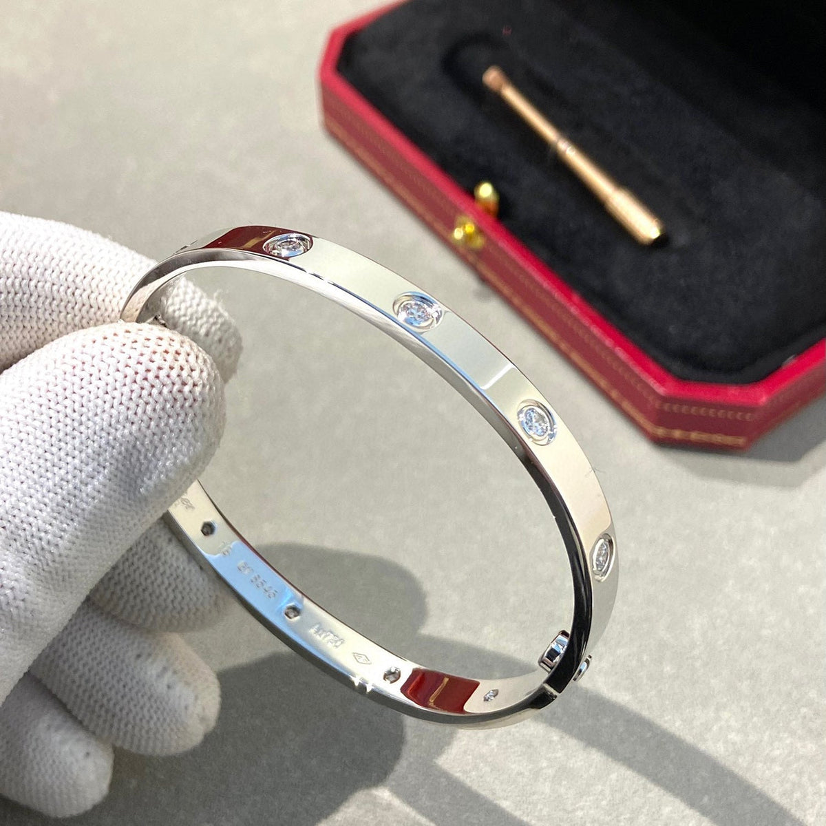 [Elara jewelsry ]LOVE BRACELET 6.1MM 10 DIAMONDS