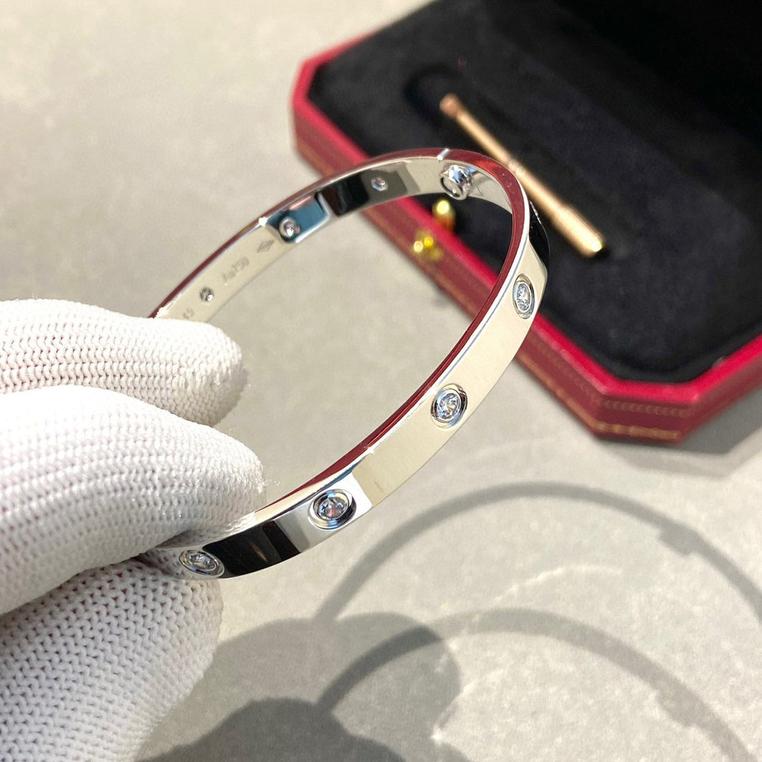 [Elara jewelsry ]LOVE BRACELET 6.1MM 10 DIAMONDS