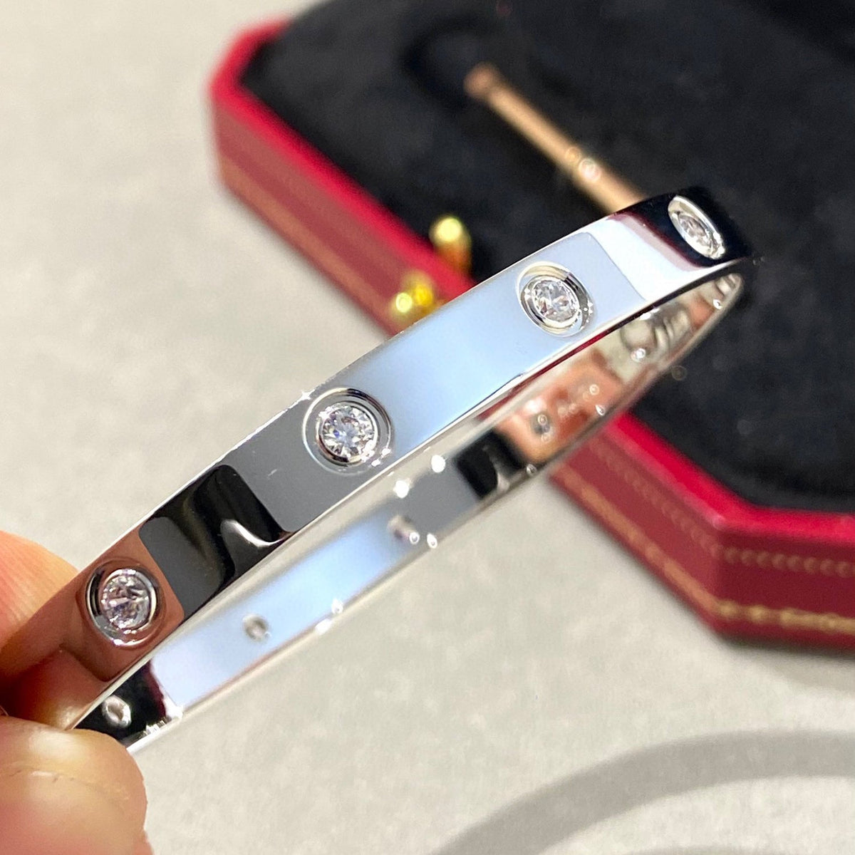 [Elara jewelsry ]LOVE BRACELET 6.1MM 10 DIAMONDS