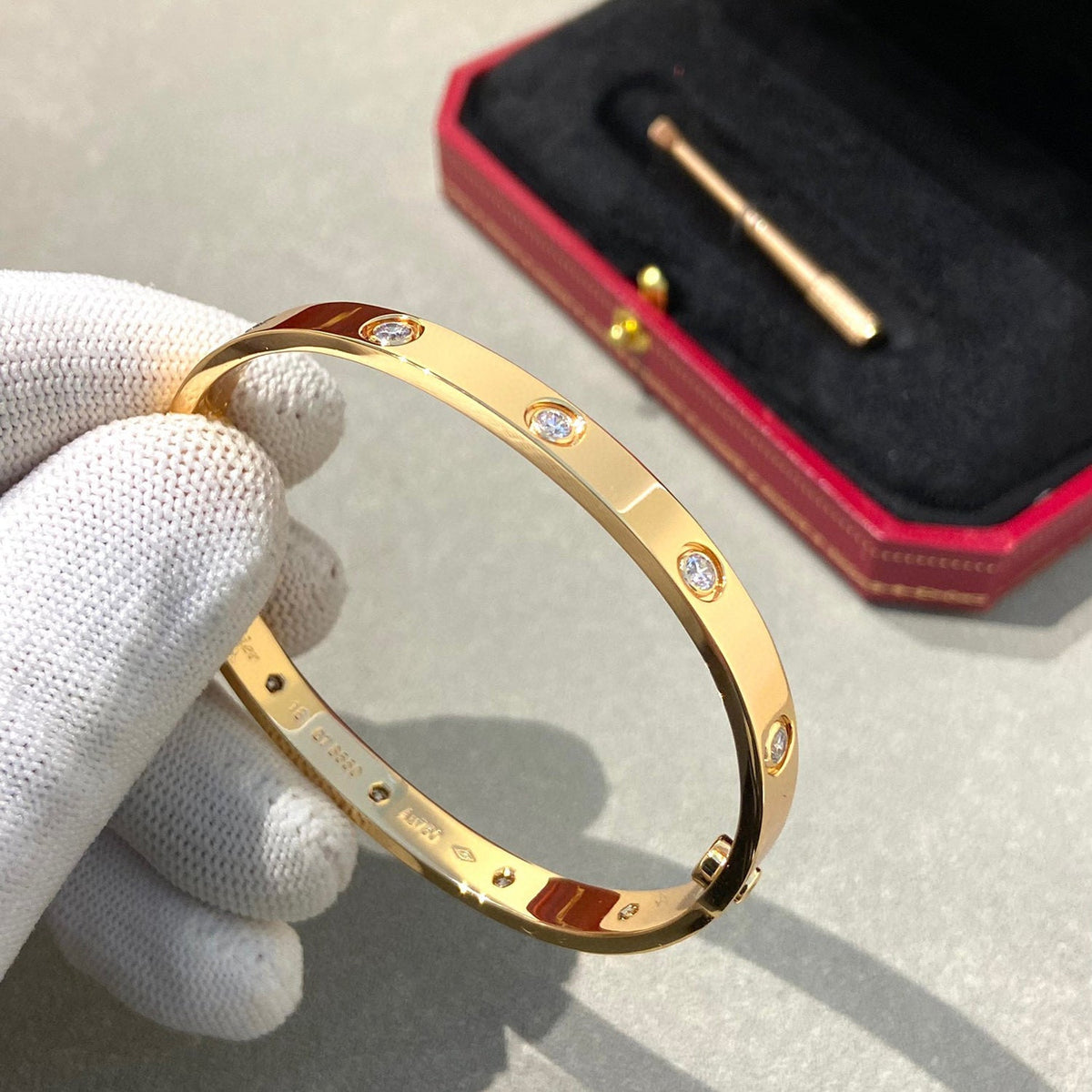 [Elara jewelsry ]LOVE BRACELET 6.1MM 10 DIAMONDS