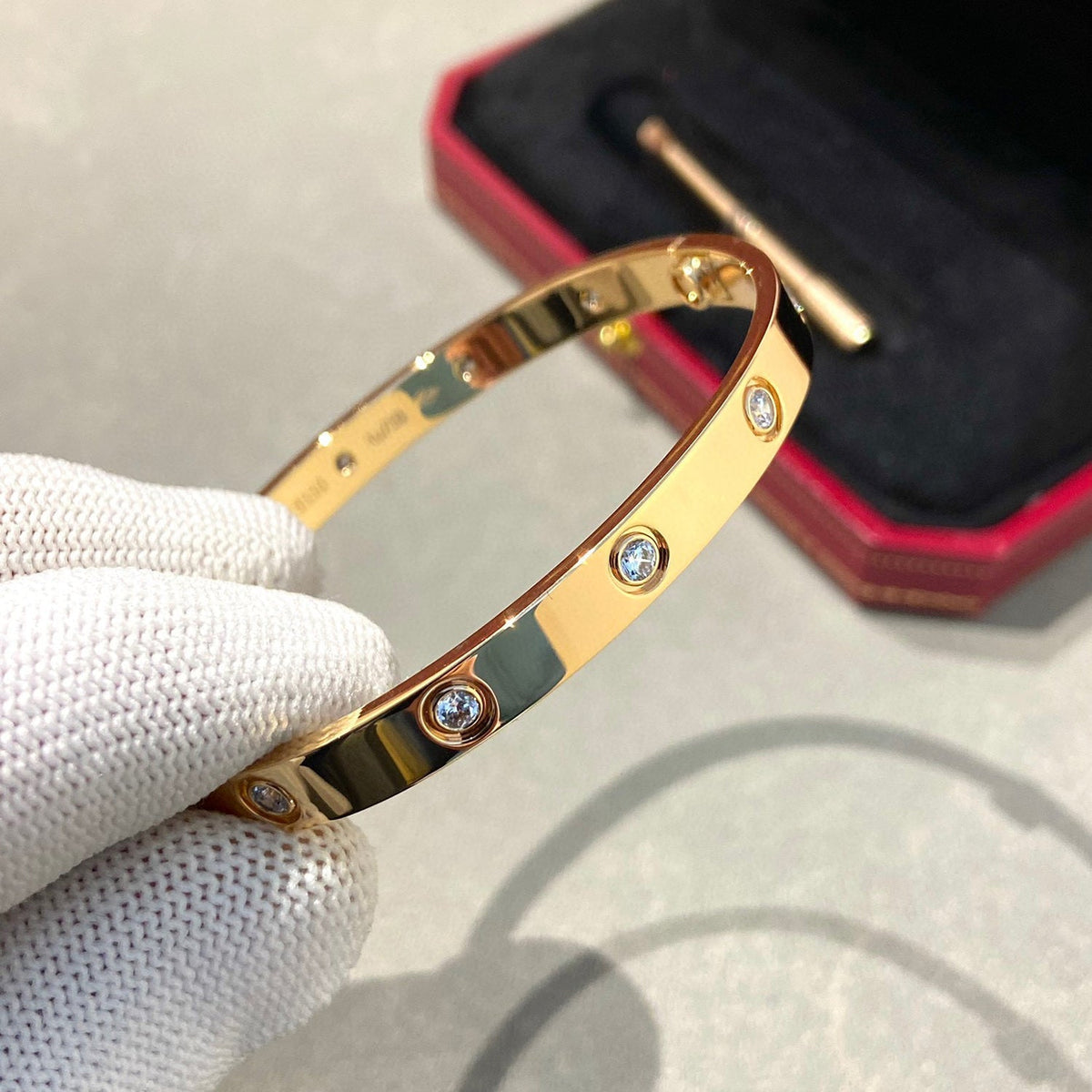 [Elara jewelsry ]LOVE BRACELET 6.1MM 10 DIAMONDS