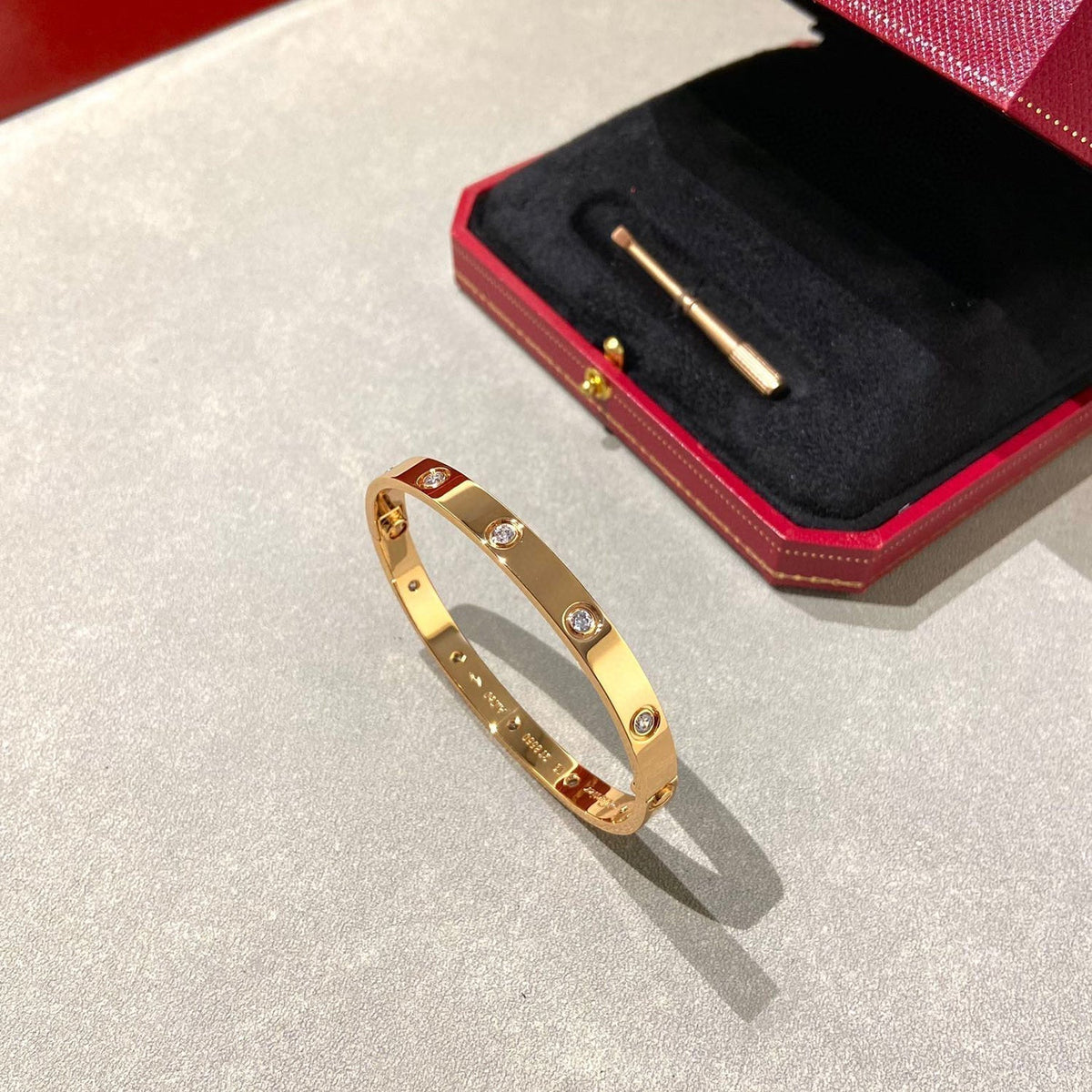[Elara jewelsry ]LOVE BRACELET 6.1MM 10 DIAMONDS