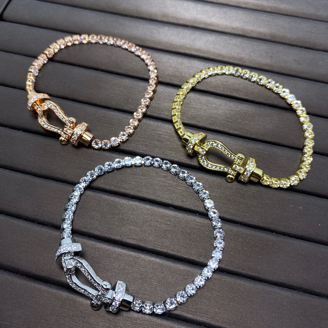 [Elara jewelsry ]FORCE  HORSESHOE  DIAMOND TENNIS BRACELET