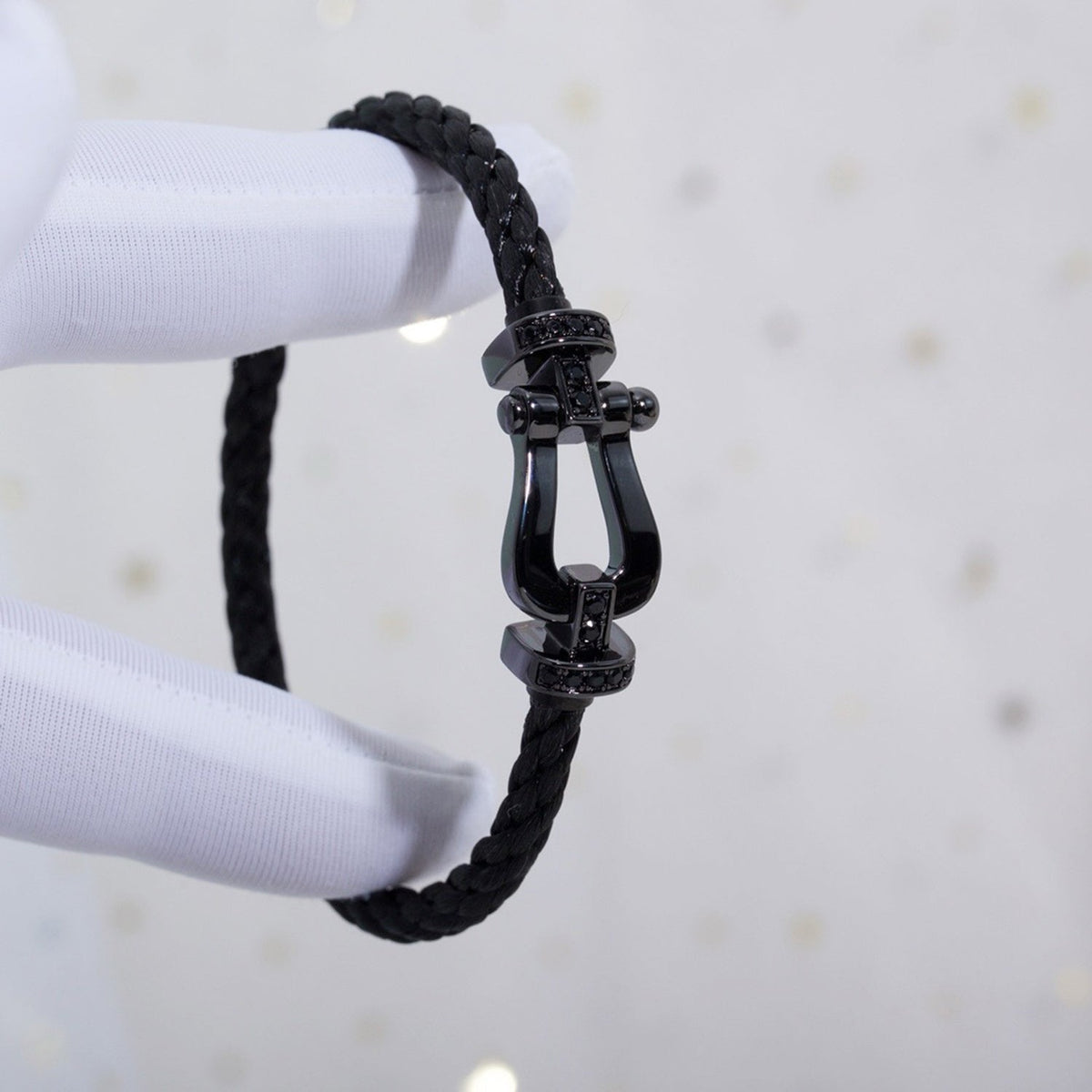 [Elara jewelsry ]FORCE LARGE SERIES HORSESHOE BLACK SAMURAI BRACELET