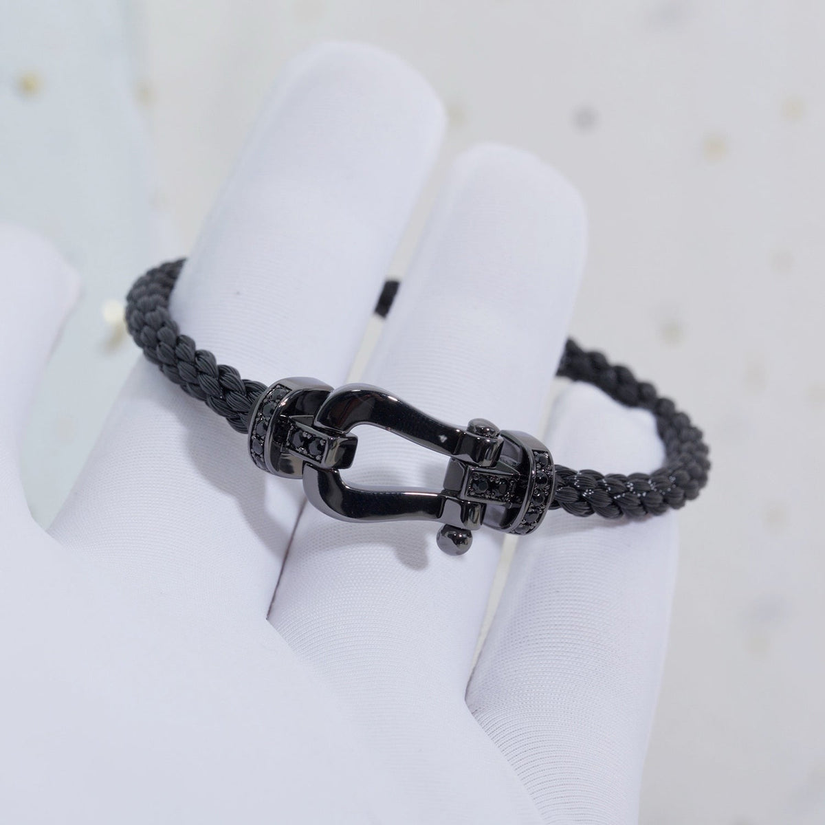 [Elara jewelsry ]FORCE LARGE SERIES HORSESHOE BLACK SAMURAI BRACELET