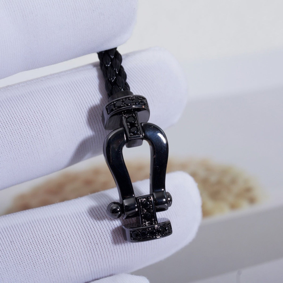 [Elara jewelsry ]FORCE LARGE SERIES HORSESHOE BLACK SAMURAI BRACELET