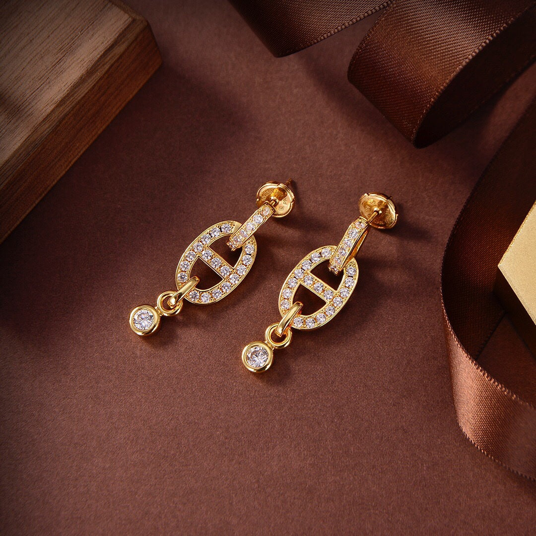 [Elara jewelsry ]HM CHAINE DIAMOND EARRINGS