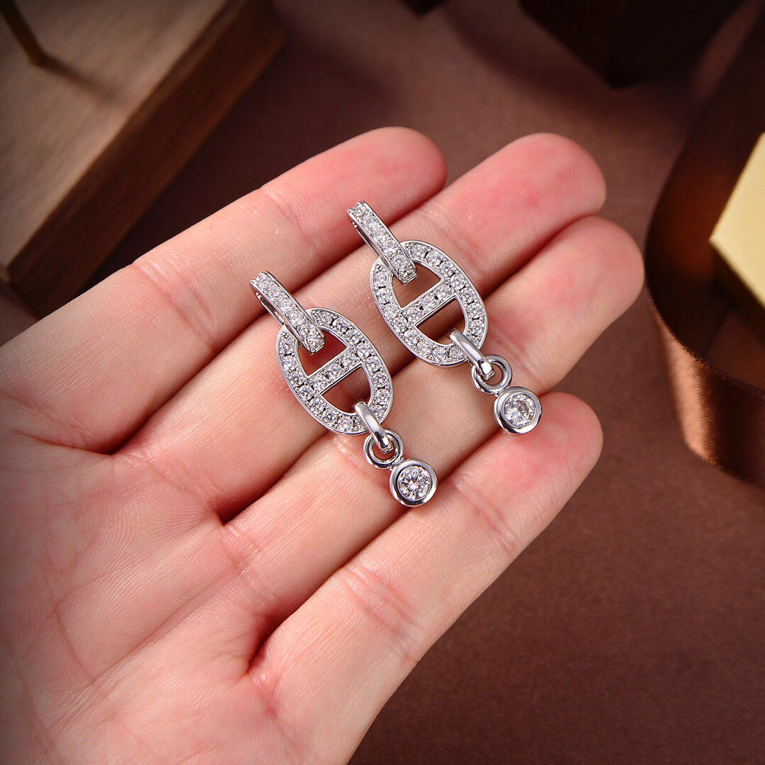 [Elara jewelsry ]HM CHAINE DIAMOND EARRINGS
