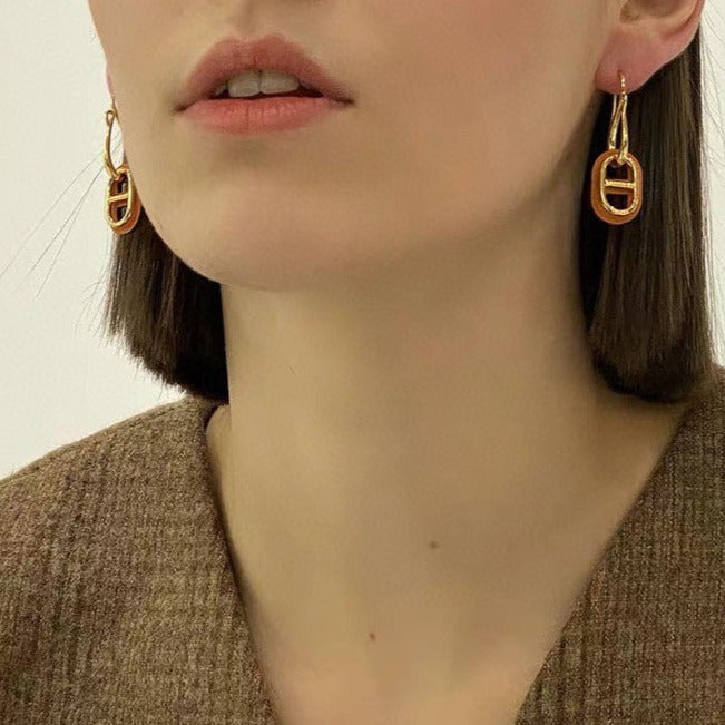 [Elara jewelsry ]HM O'MAILLON GOLD EARRINGS