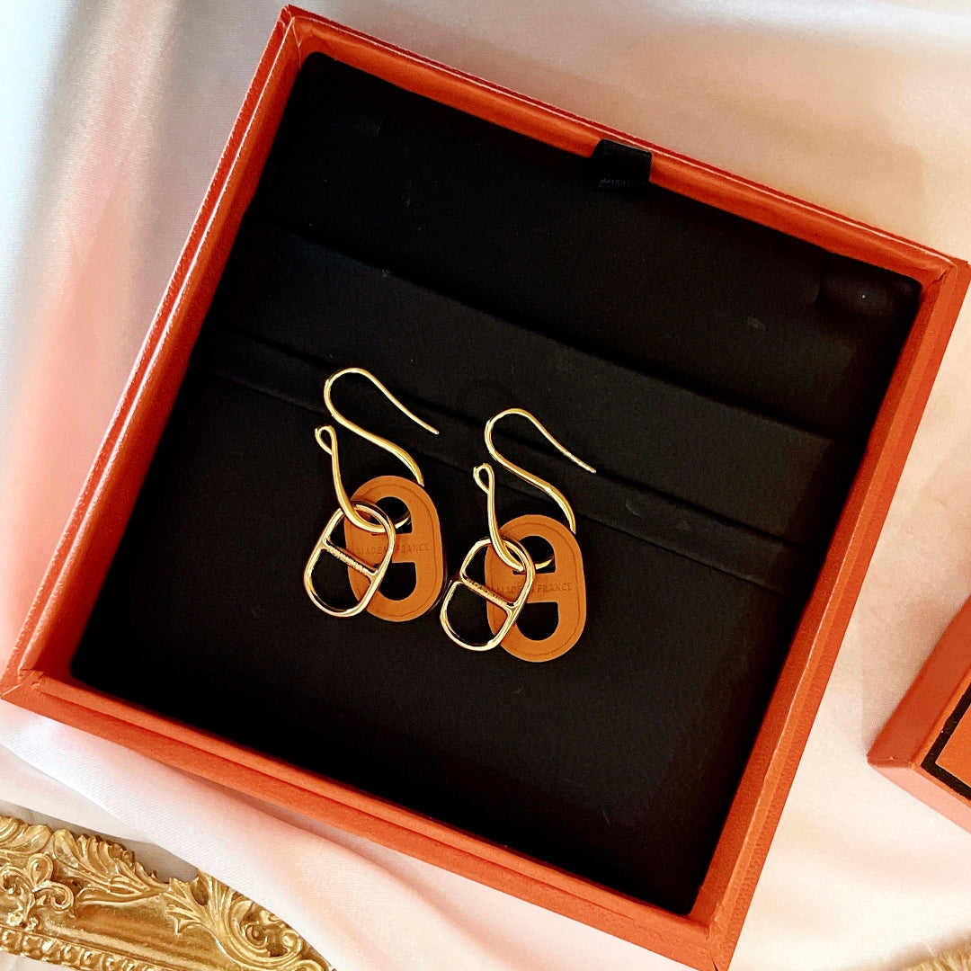 [Elara jewelsry ]HM O'MAILLON GOLD EARRINGS