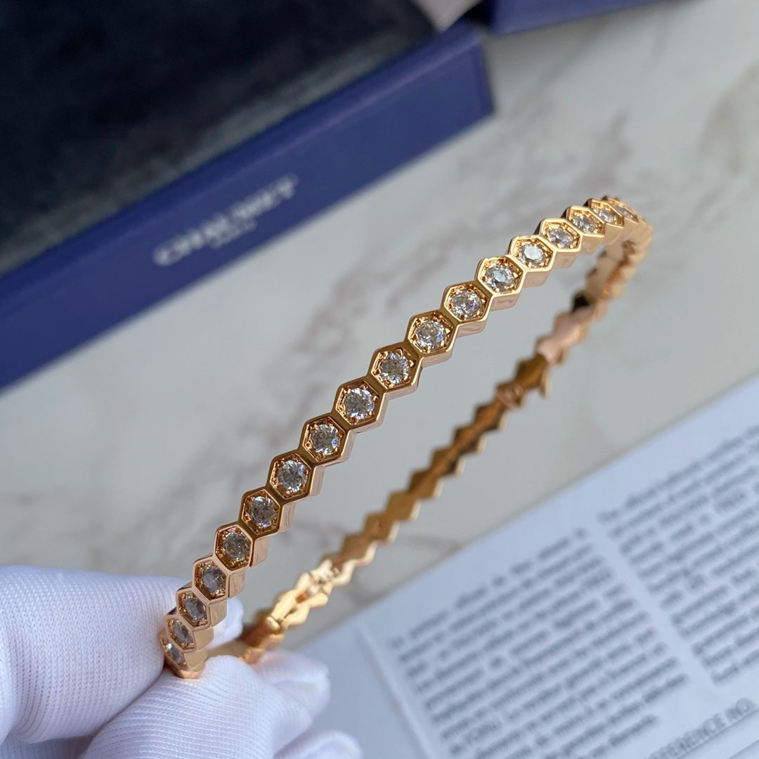 [Elara jewelsry ]BEE LOVE GOLD BRACELET FULL DIAMOND