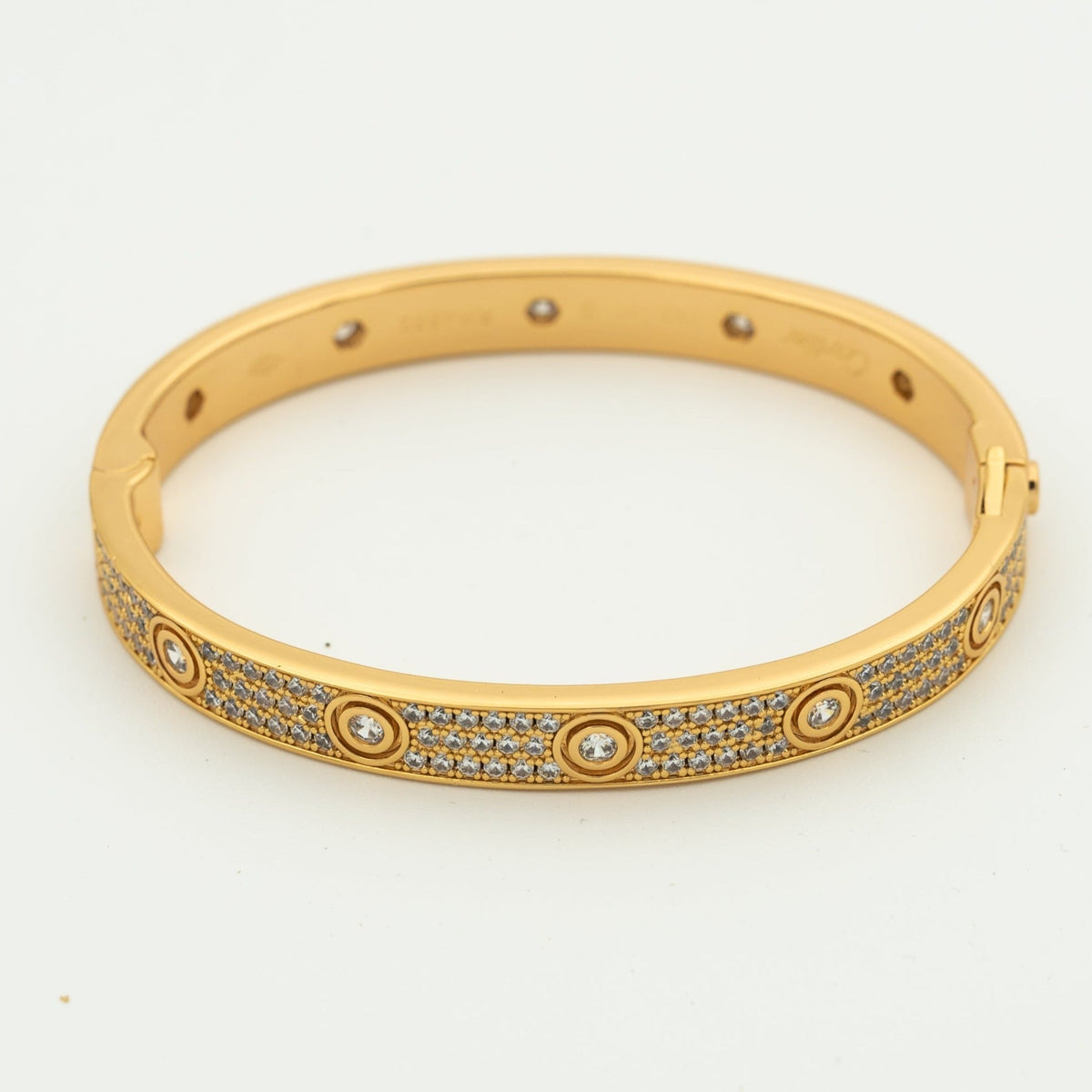 [Elara jewelsry ]LOVE BRACELET 6.1MM DIAMOND-PAVED 10 BIG DIAMONDS