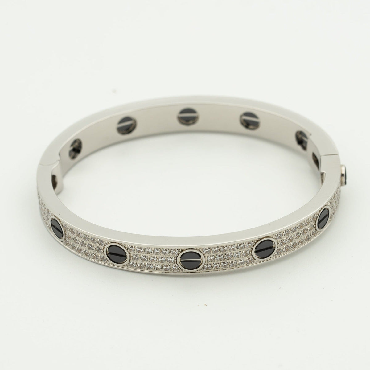 [Elara jewelsry ]LOVE BRACELET 6.1MM DIAMOND-PAVED CERAMIC