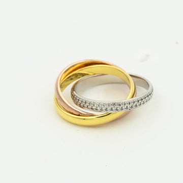 [Elara jewelsry ]TRINITY RING GOLD PINK GOLD SILVER DIAMONDS