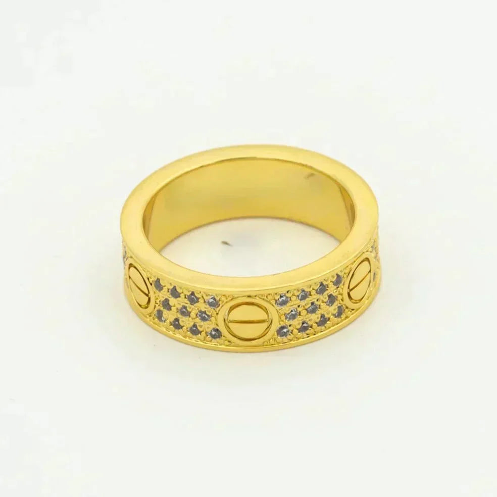 [Elara jewelsry ]LOVE RING 5.5MM DIAMONDS PAVED