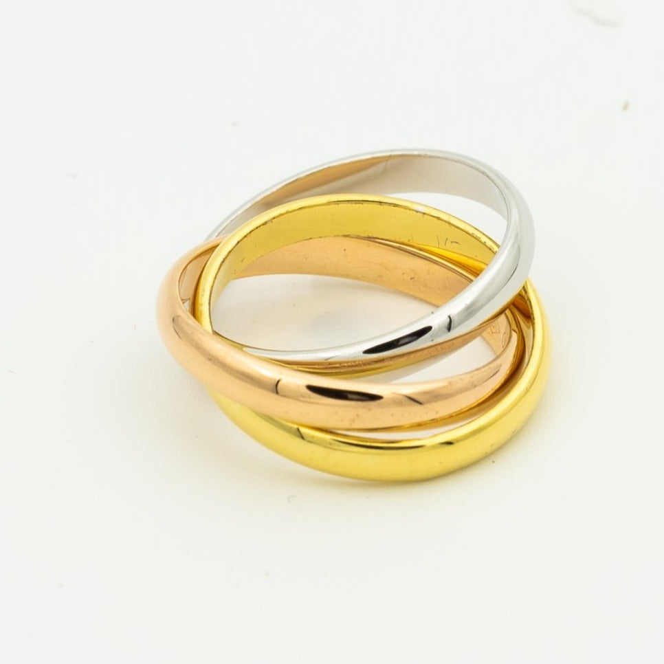 [Elara jewelsry ]TRINITY RING GOLD PINK GOLD SILVER