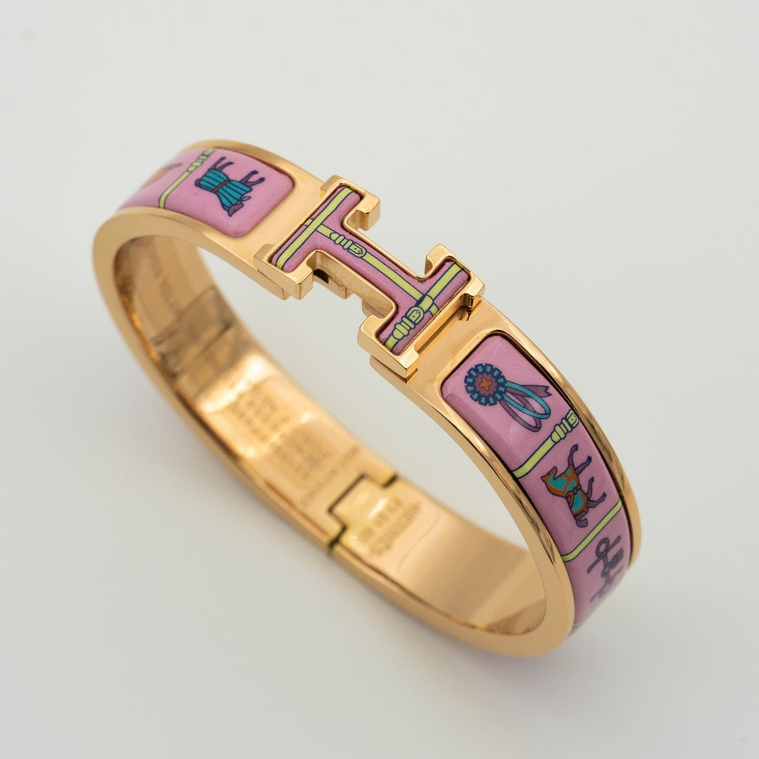 [Elara jewelsry ]H PINK GOLD BRACELET PINK CERAMIC