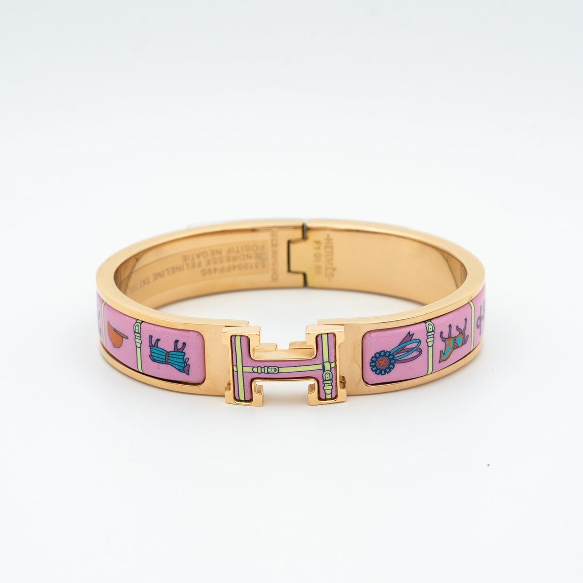 [Elara jewelsry ]H PINK GOLD BRACELET PINK CERAMIC