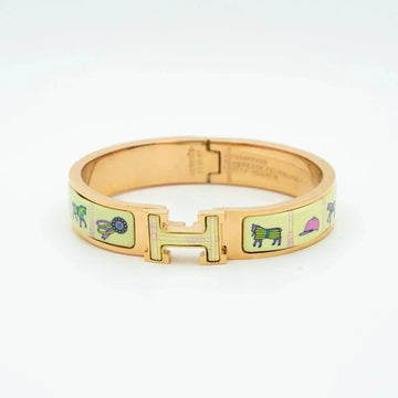 [Elara jewelsry ]H PINK GOLD BRACELET CREAM CERAMIC