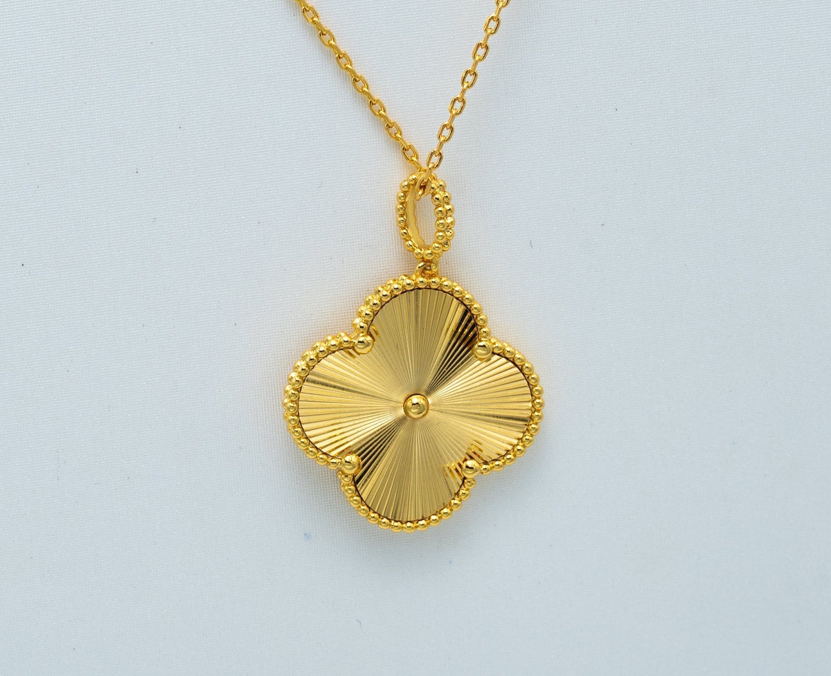 [Elara jewelsry ]CLOVER 25MM PEDANT NECKLACE GOLD