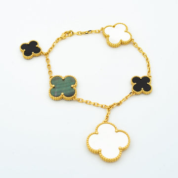 [Elara jewelsry ]CLOVER BRACELET 5 MOTIFS ONYX MOP