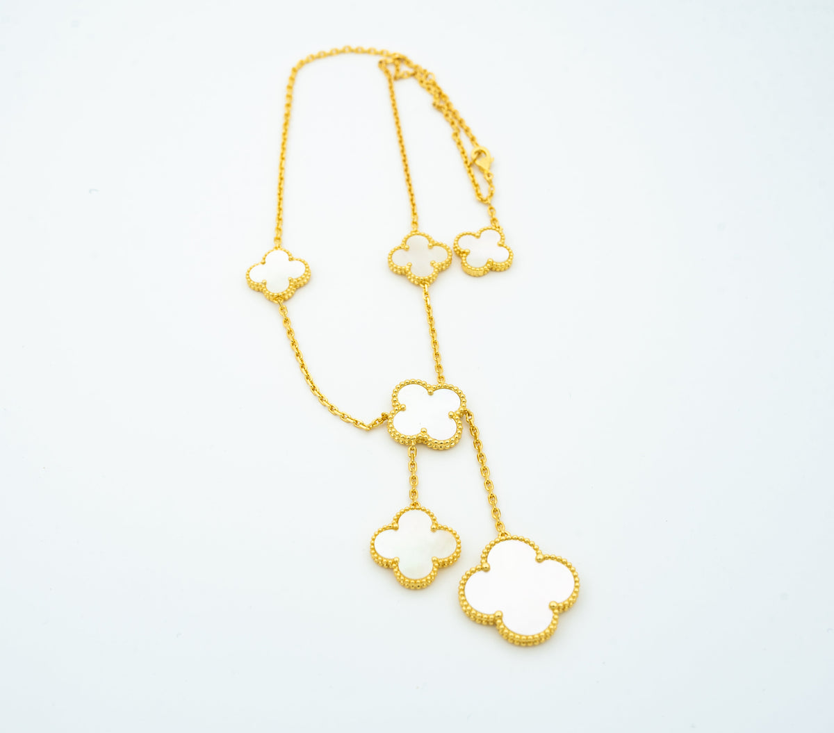 [Elara jewelsry ]CLOVER MOTHER OF PEARL NECKLACE 6 MOTIF