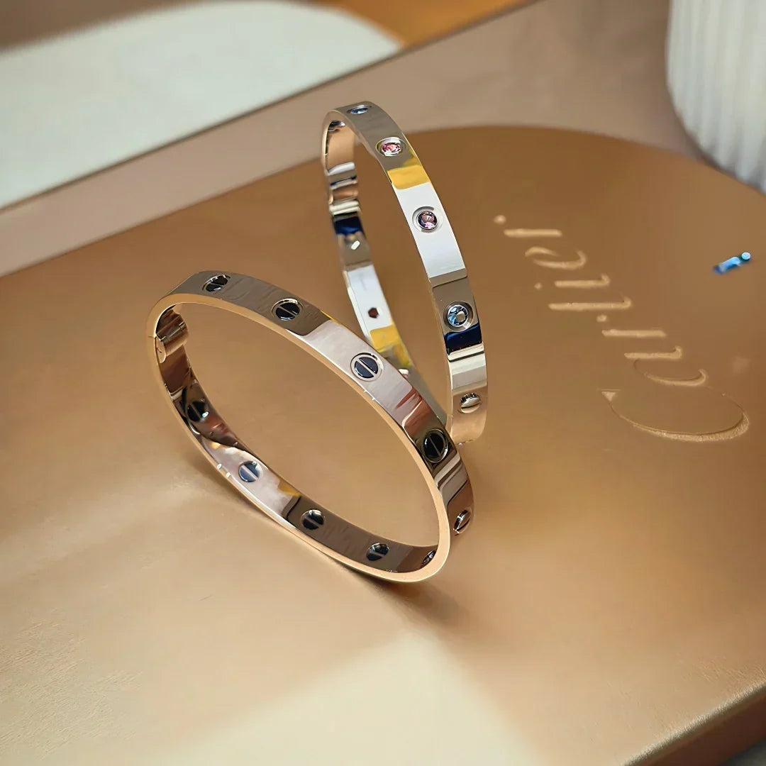 [Elara jewelsry]CLASSIC 6.1MM LOVE BRACELET 10-DIAMOND MULTICOLOR