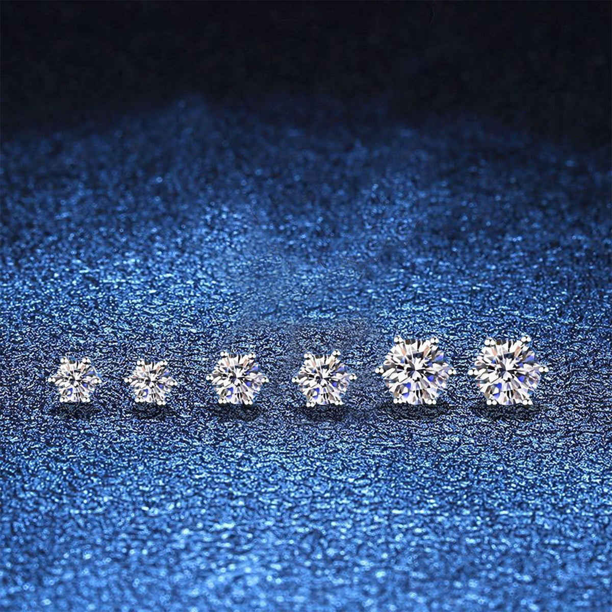 [Elara]SIX-PRONG MOISSANITE EARRINGS