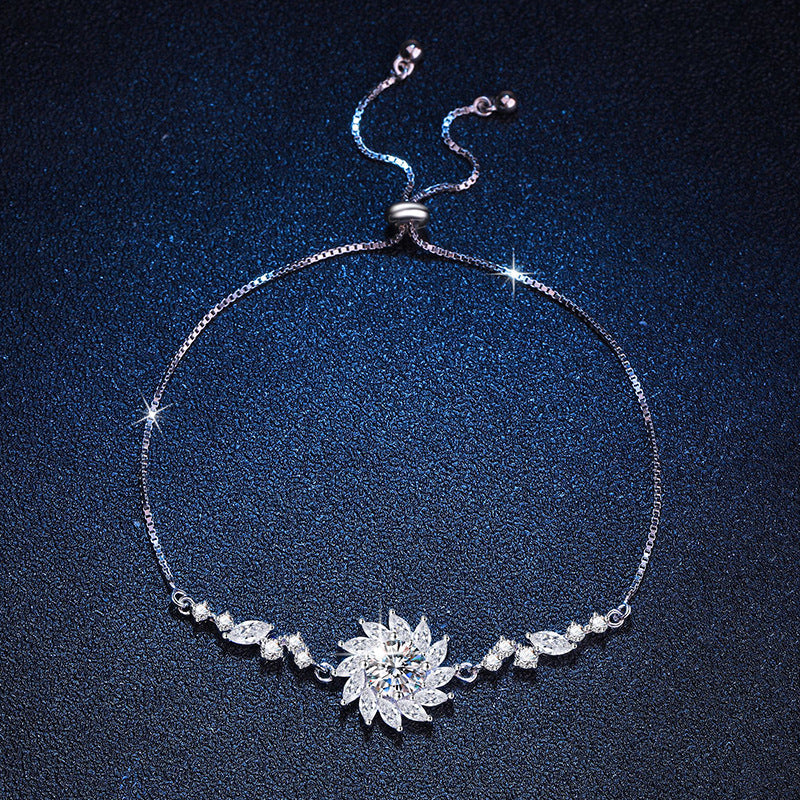 [Elara]RADIANT SUNFLOWER MOISSANITE BRACELET