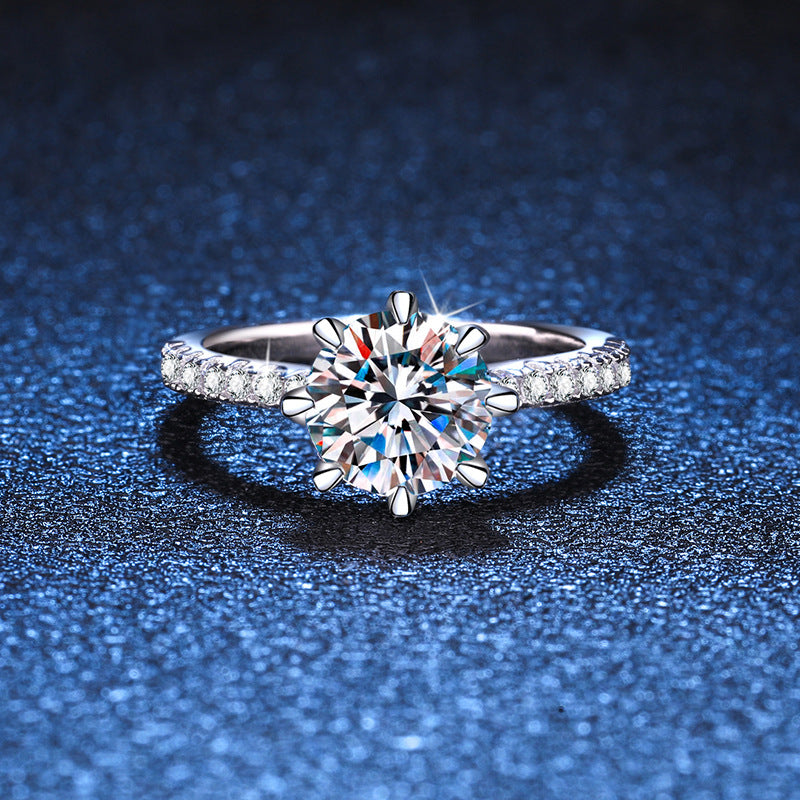 [Elara]BOLD TIGER CLAW MOISSANITE ENGAGEMENT RING