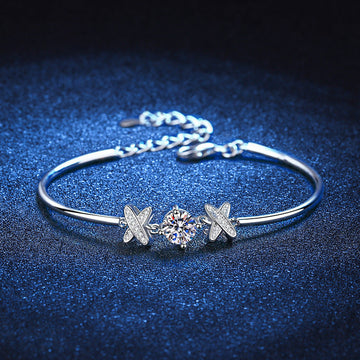 [Elara]ELEGANT BOW-KNOT MOISSANITE BRACELET