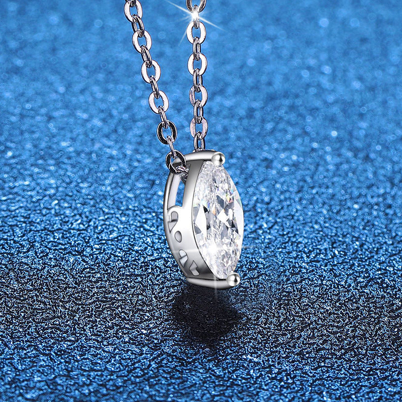 [Elara]SOPHISTICATED MARQUISE-CUT MOISSANITE PENDANT NECKLACE