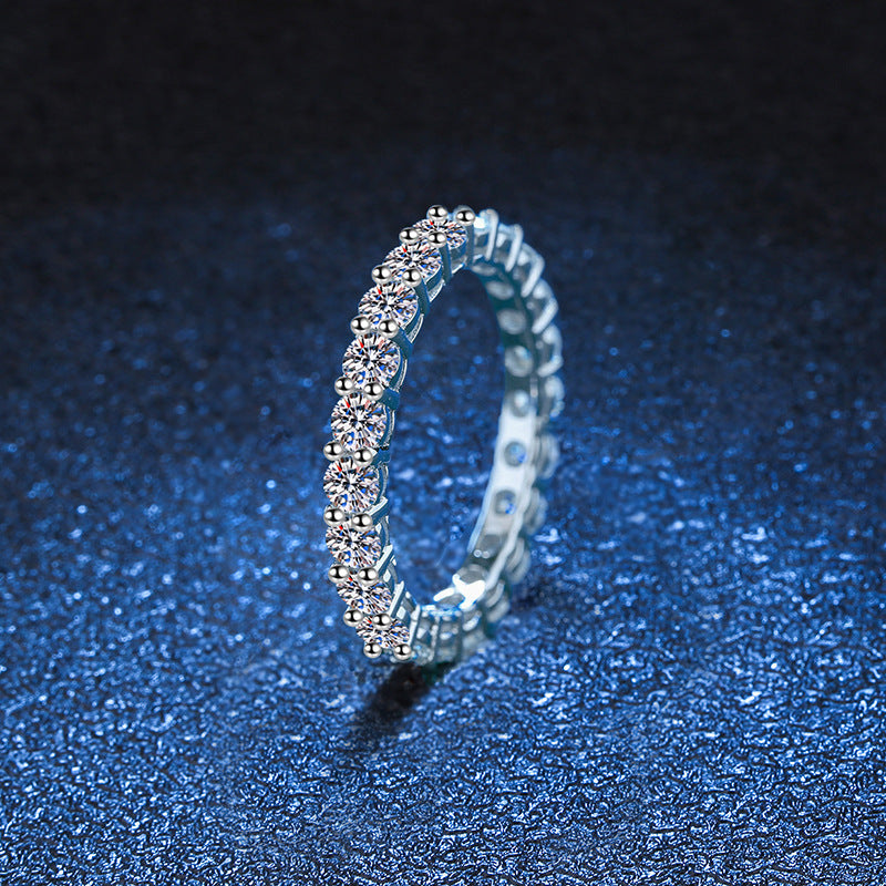 [Elara]LUXURIOUS 2.2 CARAT FULL ETERNITY MOISSANITE RING