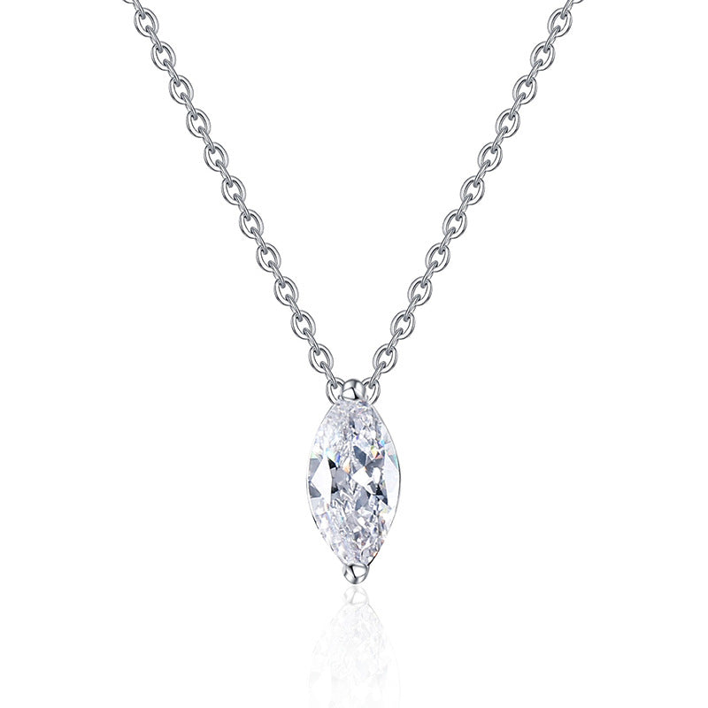 [Elara]SOPHISTICATED MARQUISE-CUT MOISSANITE PENDANT NECKLACE