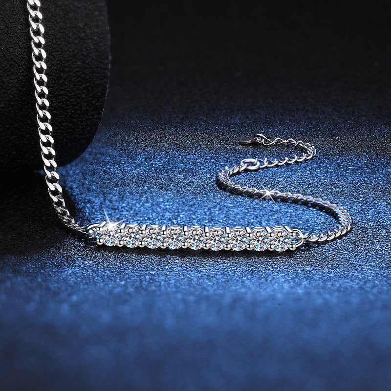 [Elara]SMILING CURVE MOISSANITE BRACELET